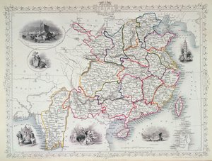 Mapa de China y Birmania, 1851